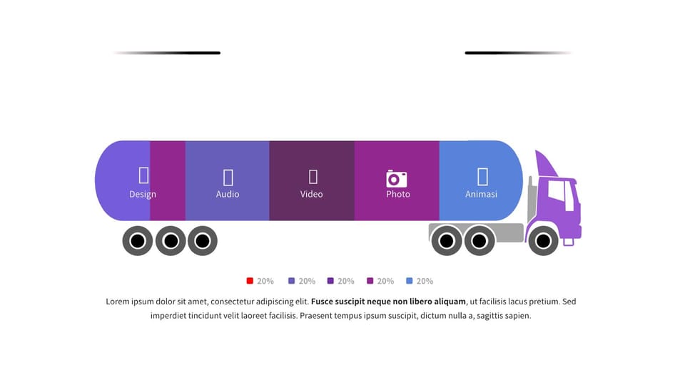 purple and blue semi truck powerpoint background -page 0
