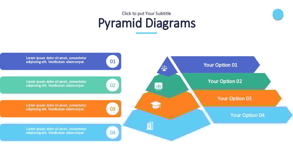 pyramid diagram with five options powerpoint background -page 0