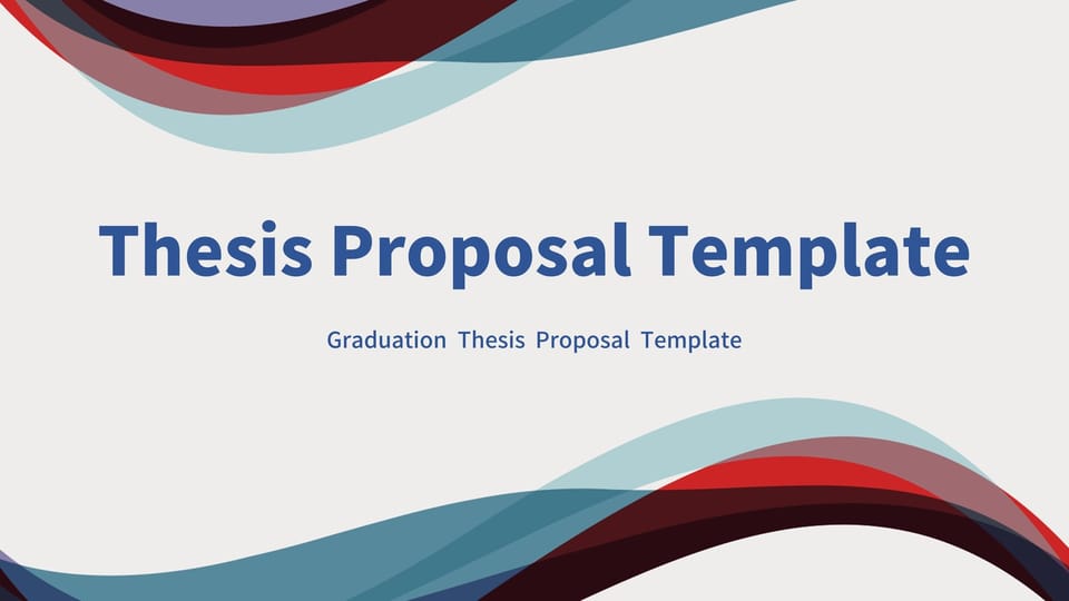 red and blue two-color thesis defense Template For Google Slides And Powerpoint -page 0