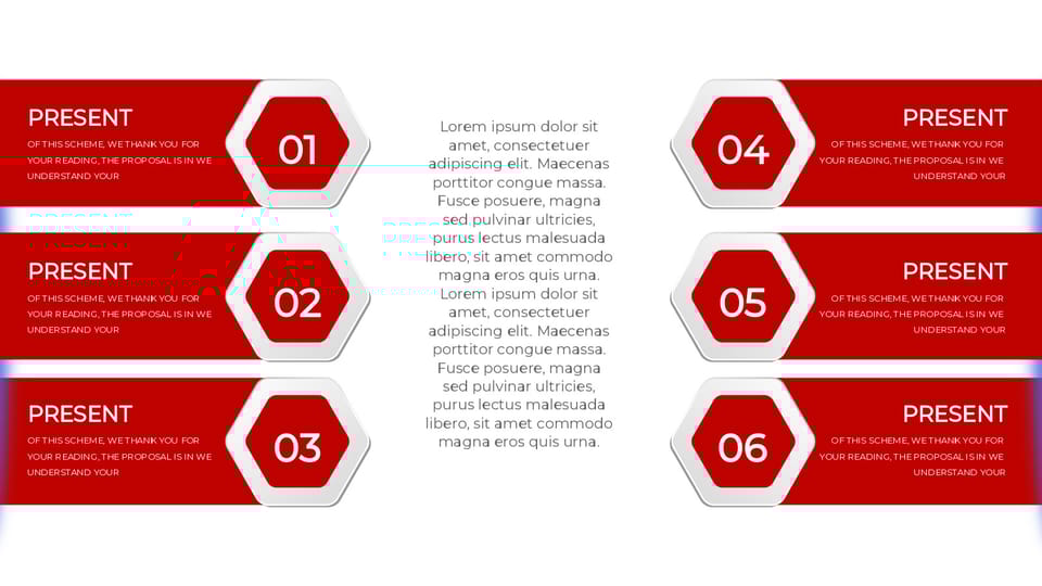 red and white presentation slide with number of options powerpoint background -page 0