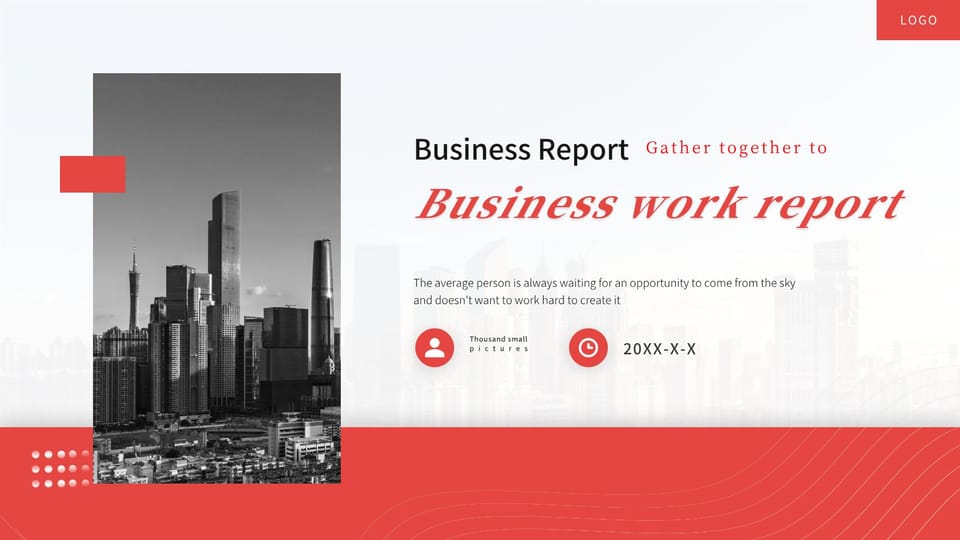 red business work report Template For Google Slides And Powerpoint -page 0