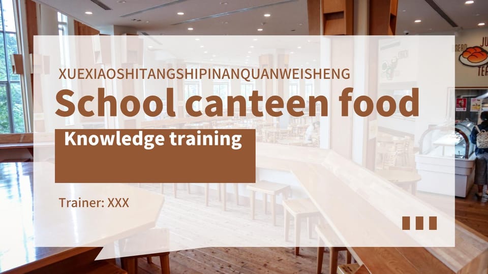 school cafeteria food safety and hygiene knowledge training courseware Template For Google Slides And Powerpoint -page 0