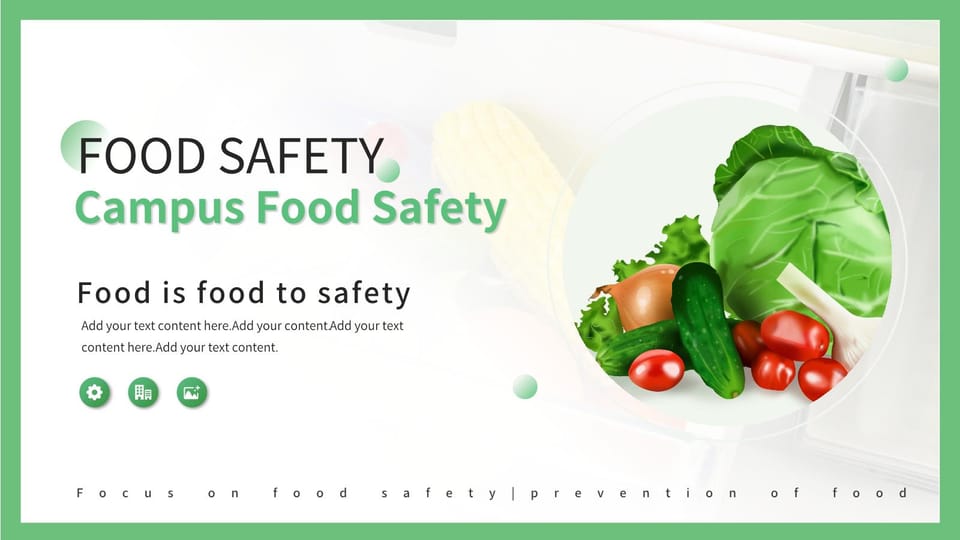 school cafeteria food safety and hygiene knowledge training Template For Google Slides And Powerpoint -page 0