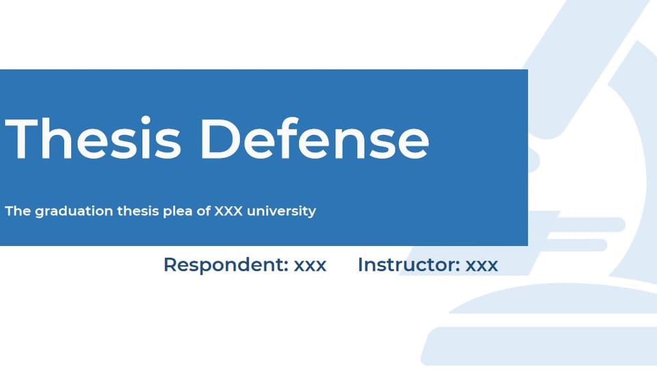 Simple and elegant graduation thesis defense Template For Google Slides And Powerpoint -page 0