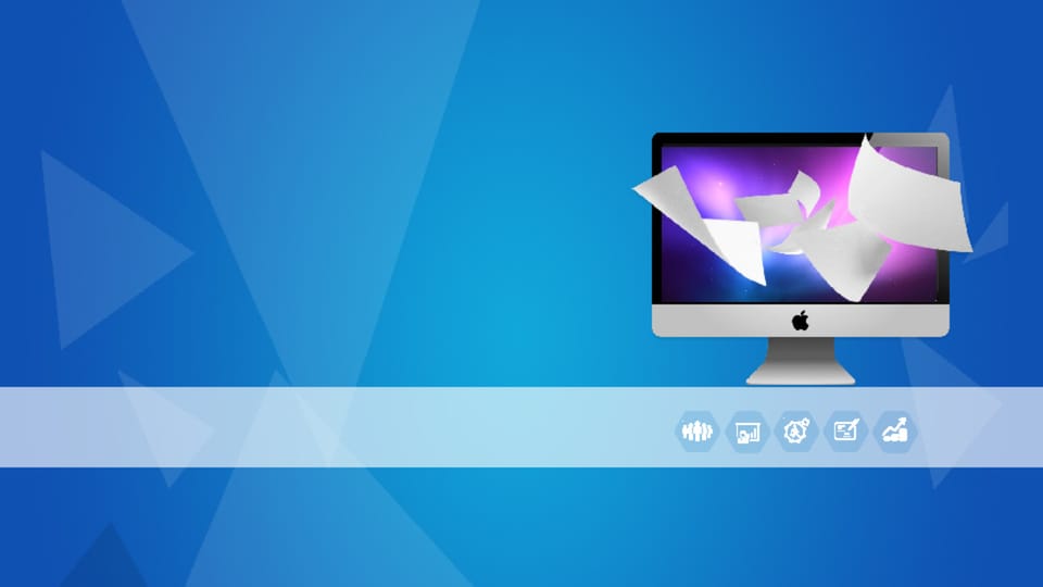 simple business blue corporate promotion corporate publicity powerpoint background -page 0