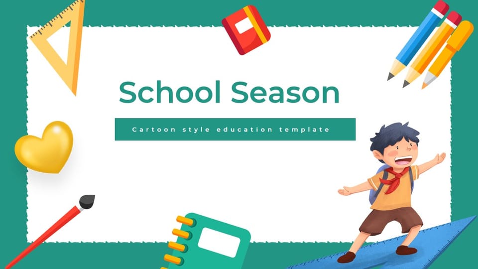 Simple cartoon style for school seasons Template For Google Slides And Powerpoint -page 0