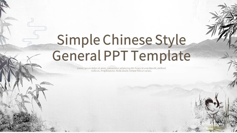 Simple Chinese style Template For Google Slides And Powerpoint -page 0