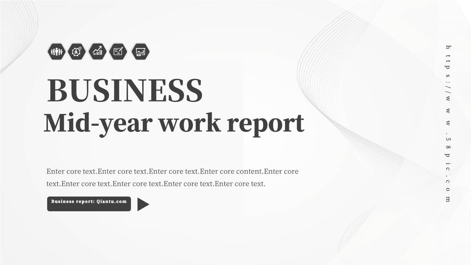 simple civil servant mid-year work summary report Template For Google Slides And Powerpoint -page 0