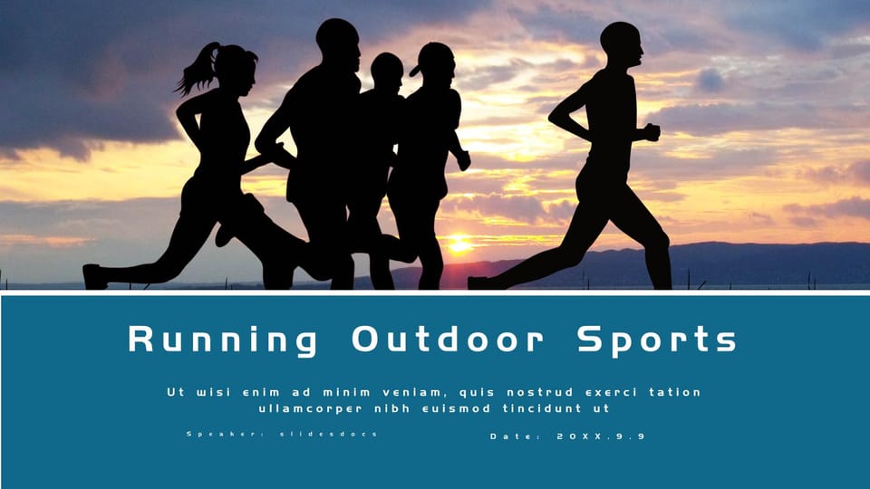 simple fashion running outdoor sports sports courseware Template For Google Slides And Powerpoint -page 0