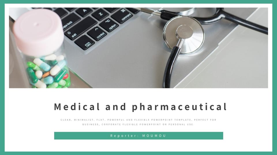 simple medical and pharmaceutical work summary general dynamic Template For Google Slides And Powerpoint -page 0