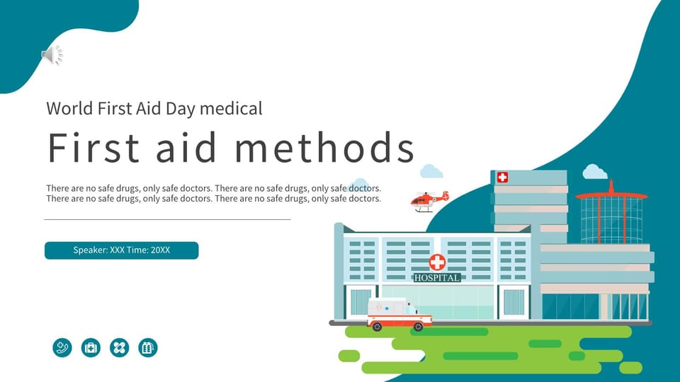 simple medical first aid knowledge training Template For Google Slides And Powerpoint -page 0