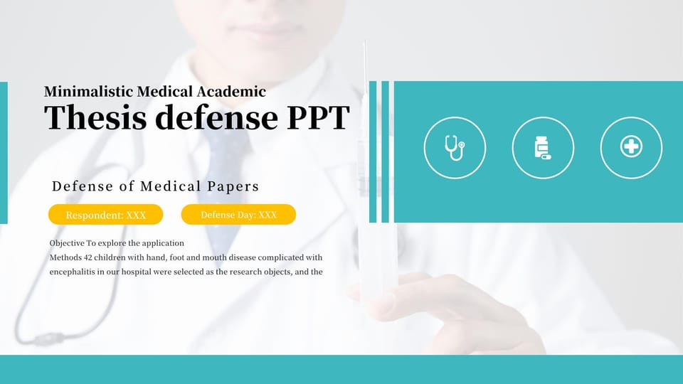 simple medical thesis defense 2 Template For Google Slides And Powerpoint -page 0