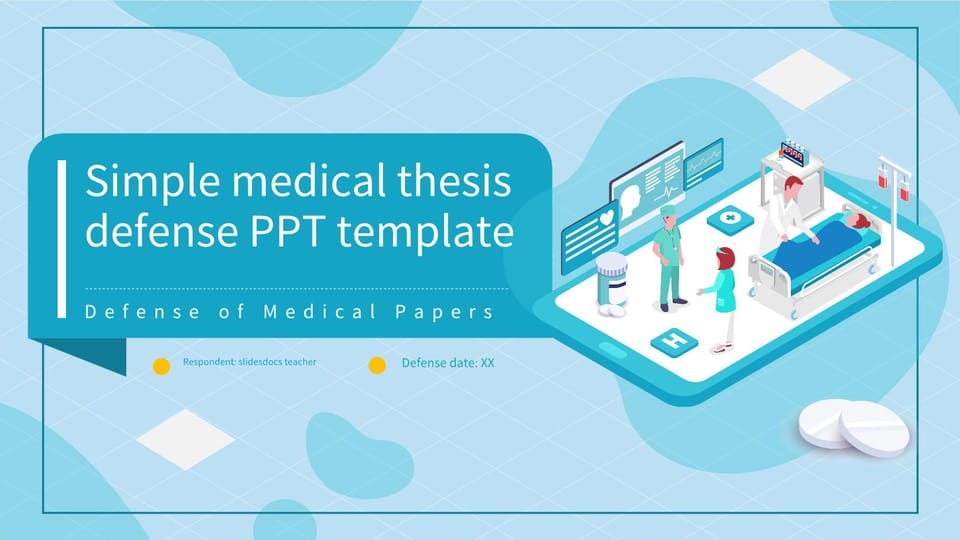 simple medical thesis defense Template For Google Slides And Powerpoint -page 0