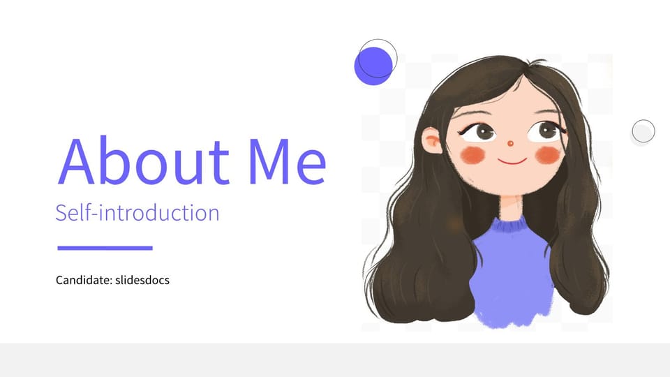 simple personality purple competition self-introduction Template For Google Slides And Powerpoint -page 0