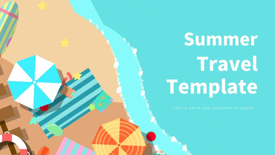 simple style summer travel general Template For Google Slides And Powerpoint -page 0