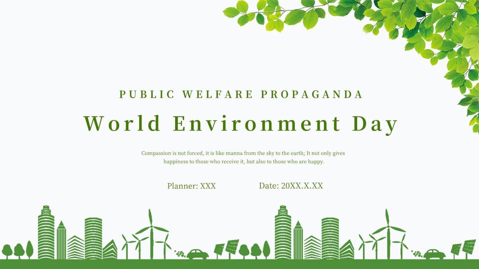 simple style world environment day Template For Google Slides And Powerpoint -page 0