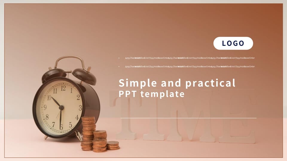 simple time and money brown practical work Template For Google Slides And Powerpoint -page 0