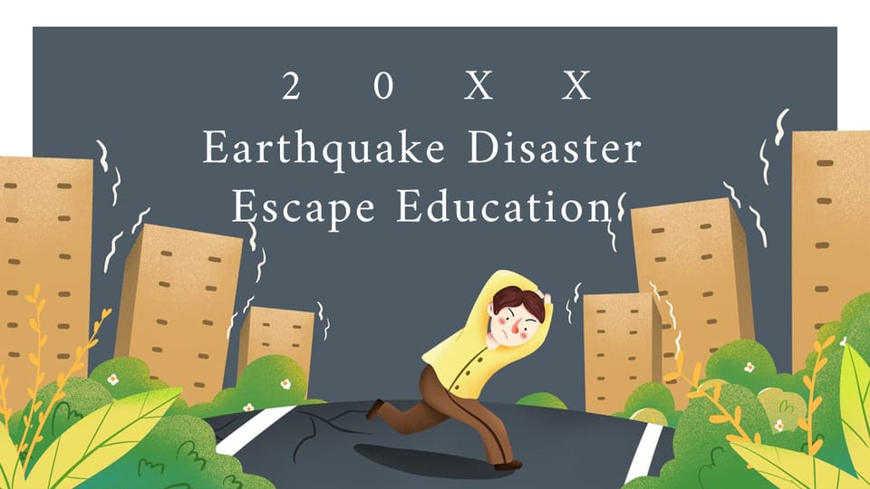 simple wind and earthquake disaster escape education for general use Template For Google Slides And Powerpoint -page 0