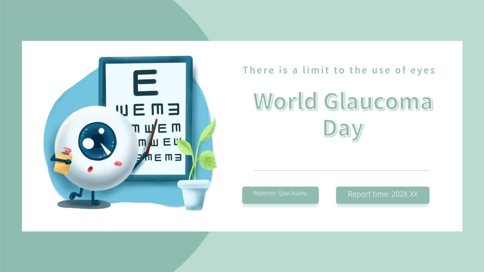simple world glaucoma day science popularization Template For Google Slides And Powerpoint -page 0