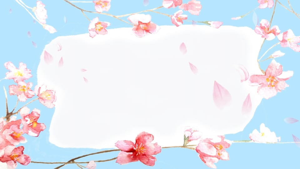 small watercolor flowers general powerpoint background -page 0