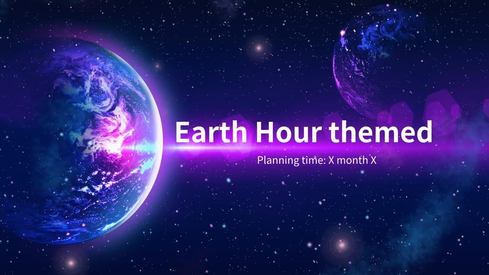 starry sky earth one hour theme event planning Template For Google Slides And Powerpoint -page 0