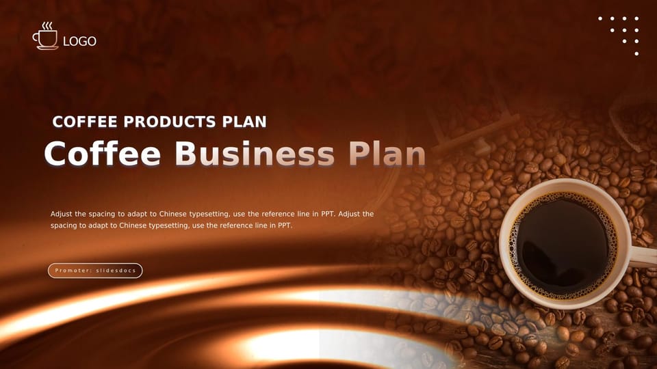 Streamlined Coffee Business Plan with a Brown Minimalist Approach Template For Google Slides And Powerpoint -page 0