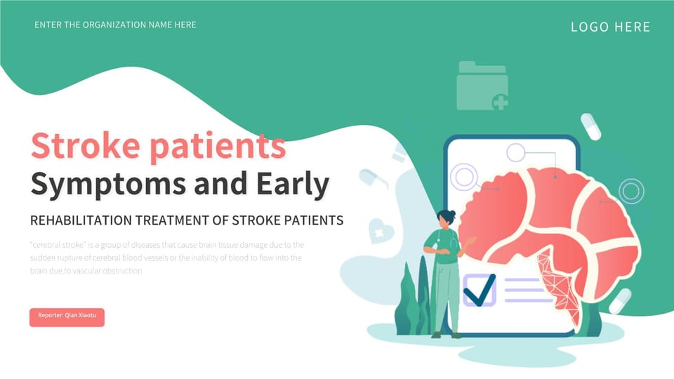 stroke symptoms and early rehabilitation Template For Google Slides And Powerpoint -page 0