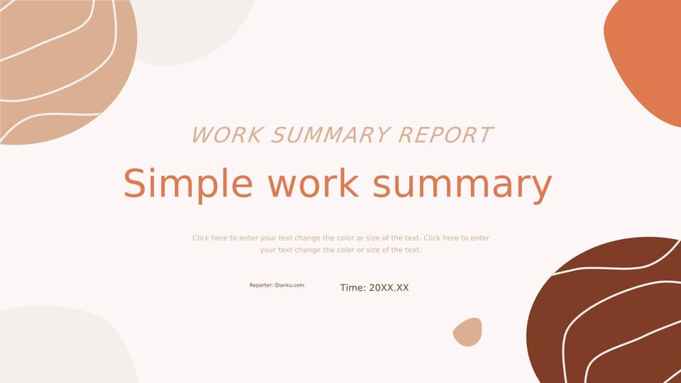 Summary of Easy Brown and Orange Tasks Template For Google Slides And Powerpoint -page 0