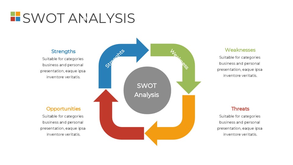swot diagram is shown with the words swot and swot powerpoint background -page 0