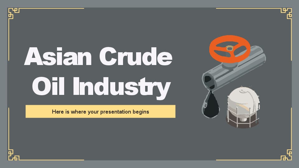 The Black Side of the Asian Crude Oil Industry Template For Google Slides And Powerpoint -page 0