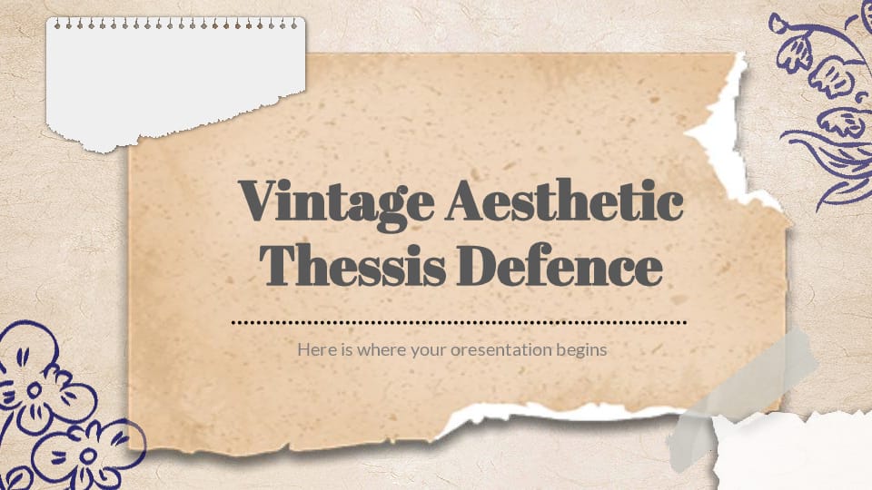 Thesis Defense A Vintage Aesthetic in Brown Template For Google Slides And Powerpoint -page 0