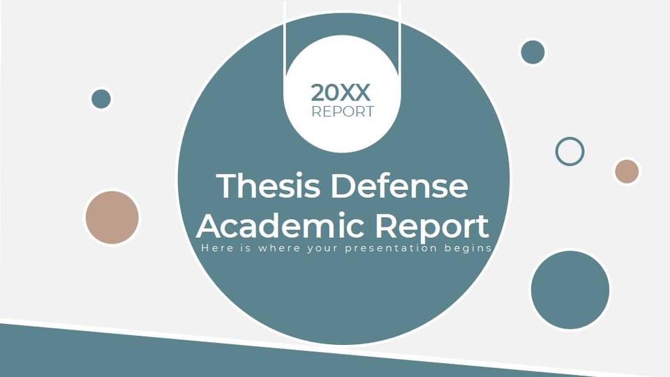 thesis defense academic report thesis academic report Template For Google Slides And Powerpoint -page 0