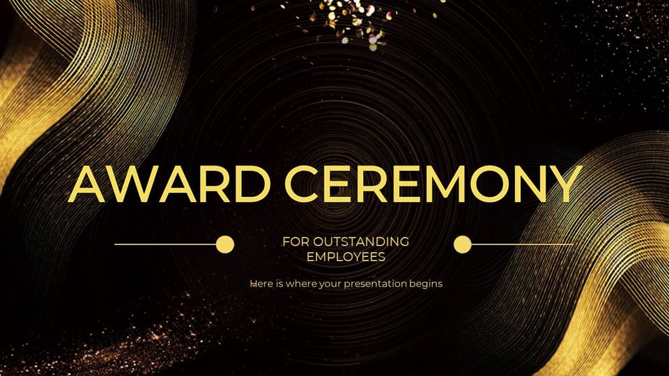 trendy luxury year end awards presentation Template For Google Slides And Powerpoint -page 0