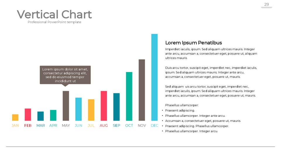 vertical chart with bar chart powerpoint background -page 0