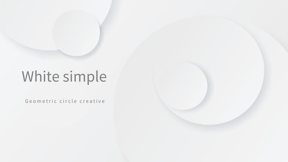 white minimalist style geometric circle Template For Google Slides And Powerpoint -page 0