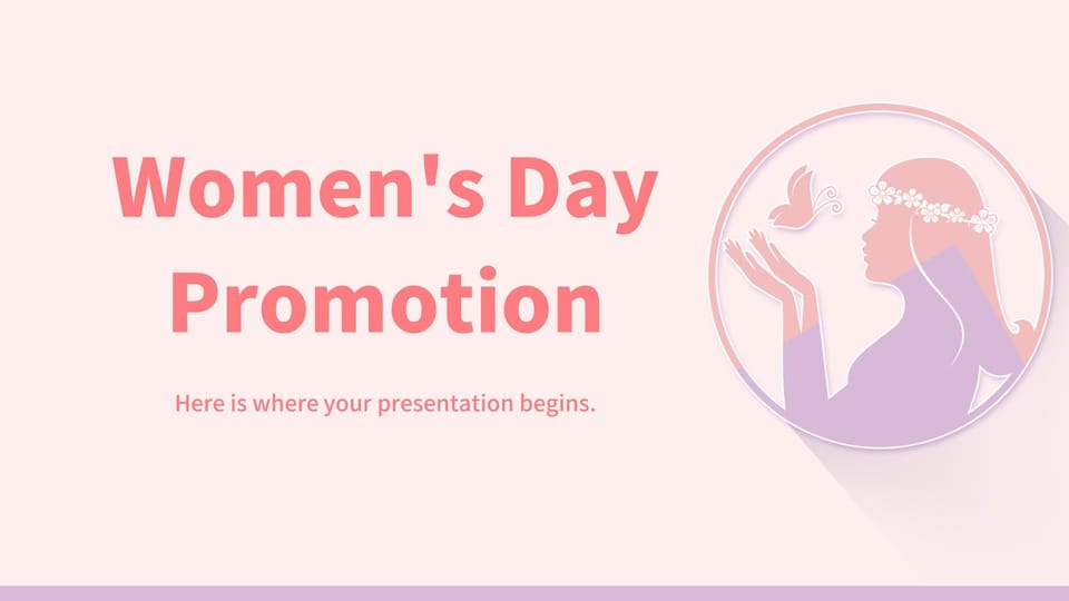 women's day pink beautiful presentation Template For Google Slides And Powerpoint -page 0