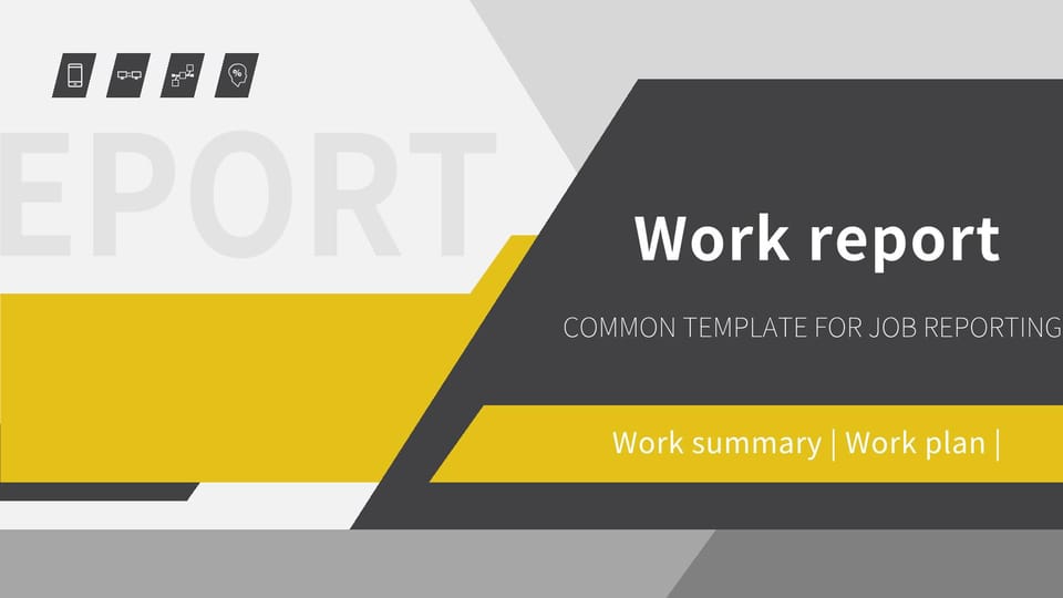 work report work summary quarterly summary general Template For Google Slides And Powerpoint -page 0