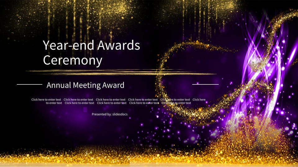 year-end awards ceremony Template For Google Slides And Powerpoint -page 0
