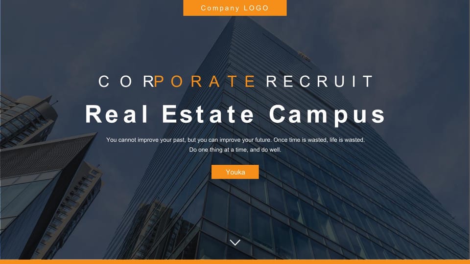 yellow and black business real estate campus recruitment general Template For Google Slides And Powerpoint -page 0