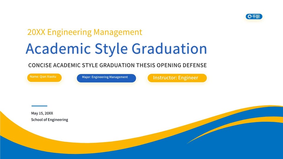 yellow and blue simple academic defense general Template For Google Slides And Powerpoint -page 0