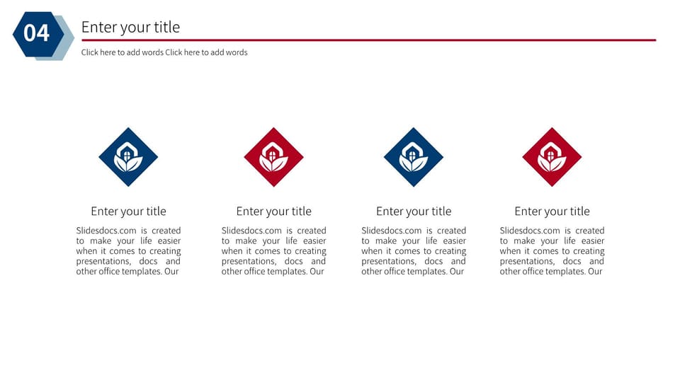 red and blue simple work report Template For Google Slides And Powerpoint -page 21