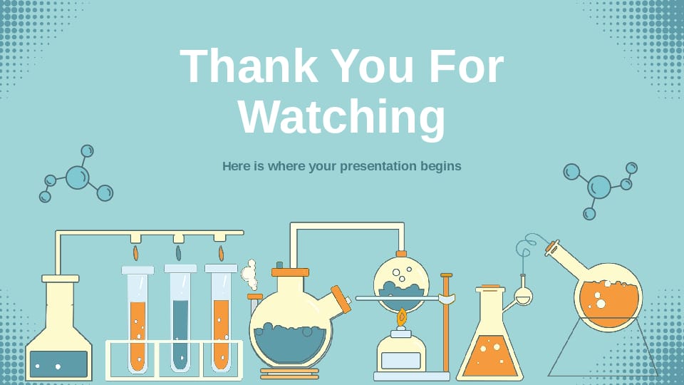 chemistry educational presentation on the green cartoon science center Template For Google Slides And Powerpoint -page 24