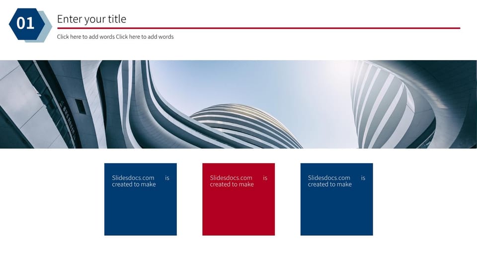 red and blue simple work report Template For Google Slides And Powerpoint -page 3