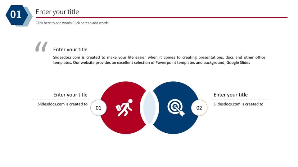 red and blue simple work report Template For Google Slides And Powerpoint -page 4