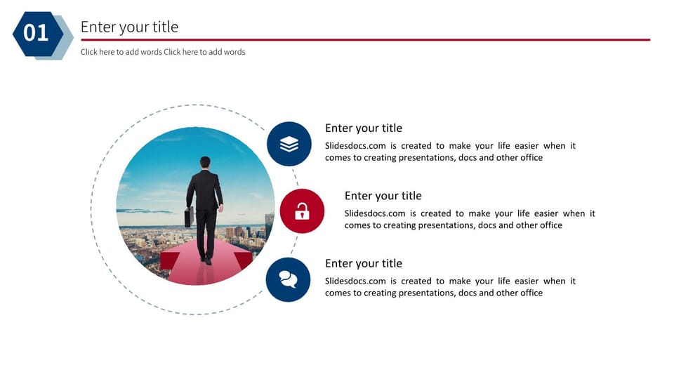 red and blue simple work report Template For Google Slides And Powerpoint -page 5