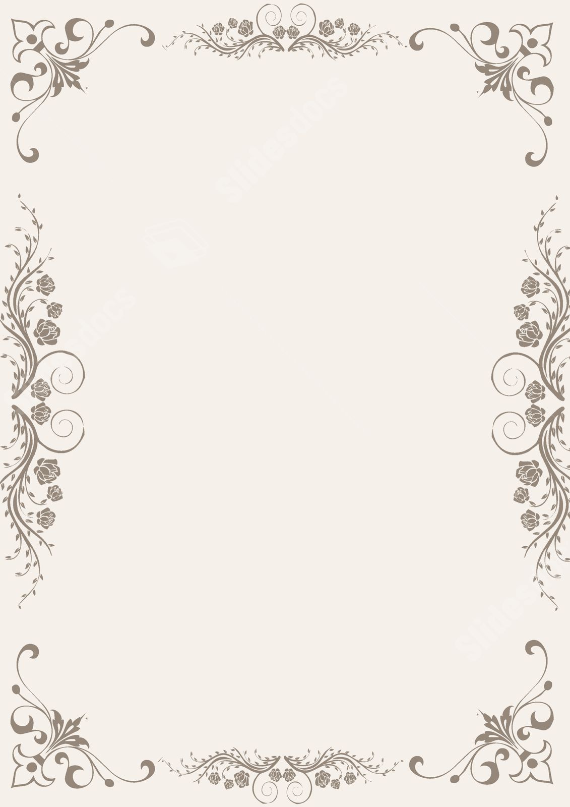 a chic and sophisticated wedding invitation page border background word template