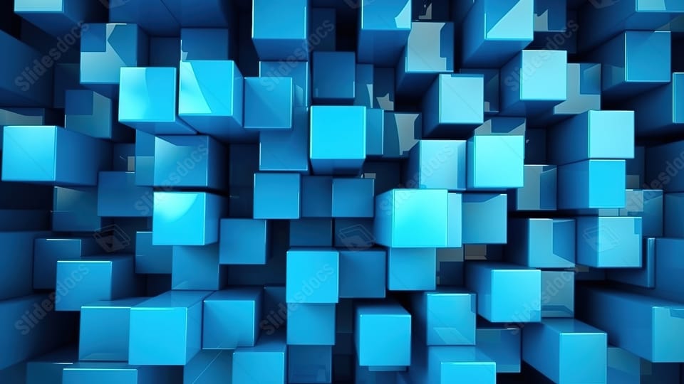 abstract in elegant blue square pattern a high end geometric design for business powerpoint background