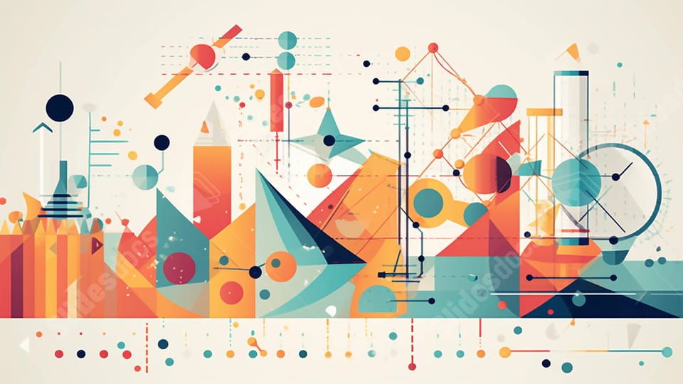 Aesthetic science and technology plane minimalist powerpoint background