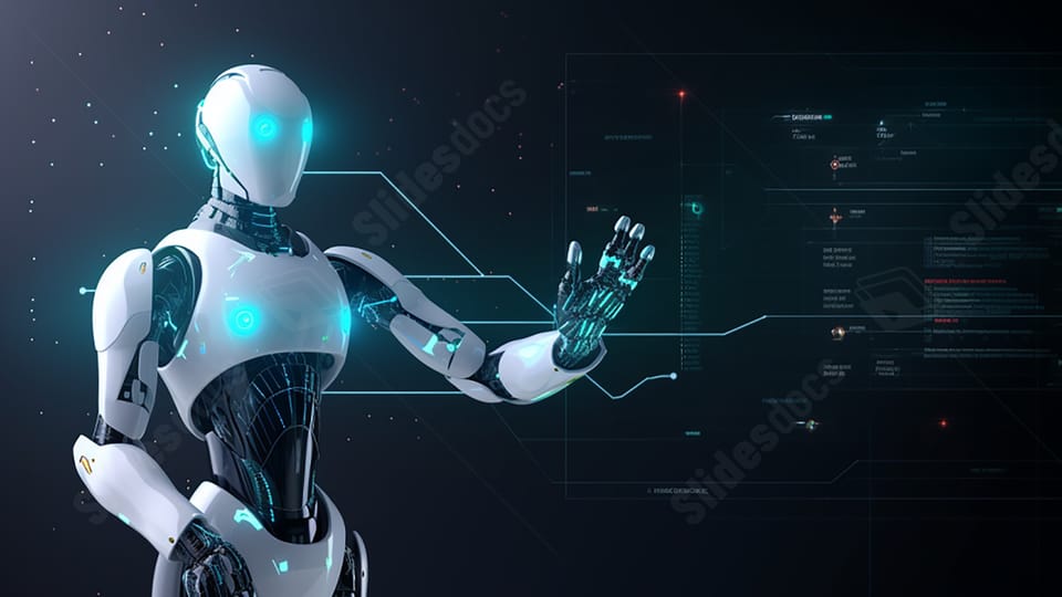 AI robot innovation high-tech robot image powerpoint background