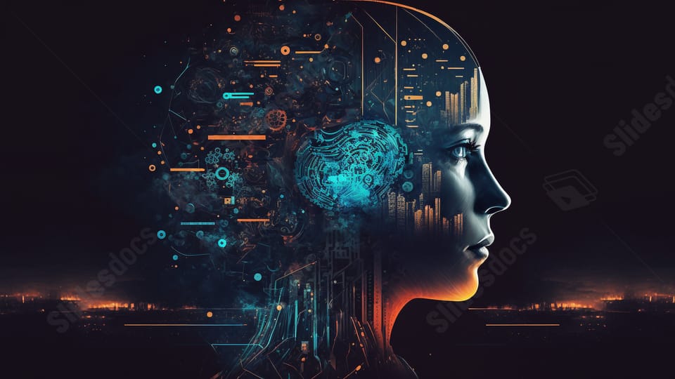 Artificial intelligence illustration powerpoint background